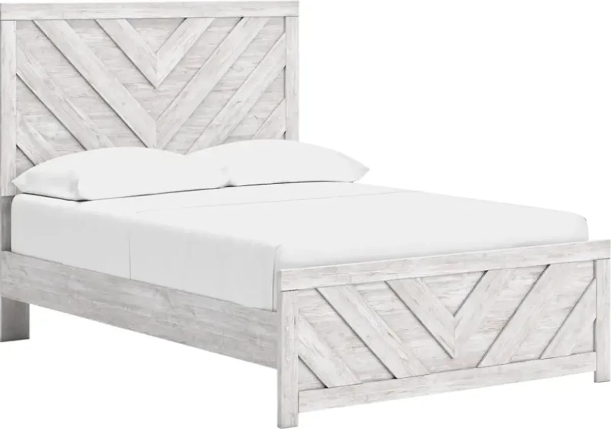 Signature Design by AshleyÂ® Cayboni Whitewash Queen Panel Bed