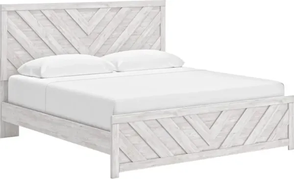 Signature Design by AshleyÂ® Cayboni Whitewash King Panel Bed