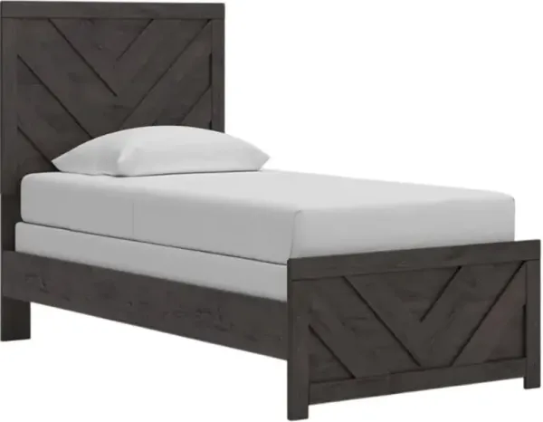Signature Design by AshleyÂ® Prendonea Charcoal Twin Panel Bed