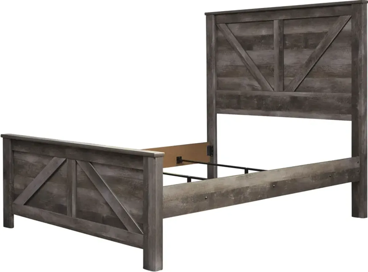 Signature Design by AshleyÂ® Wynnlow Gray Full Crossbuck Panel Bed