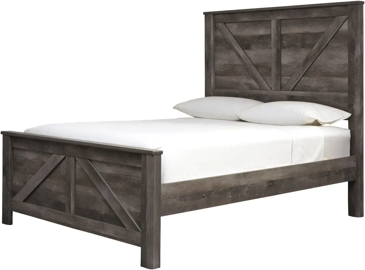 Signature Design by AshleyÂ® Wynnlow Gray Full Crossbuck Panel Bed