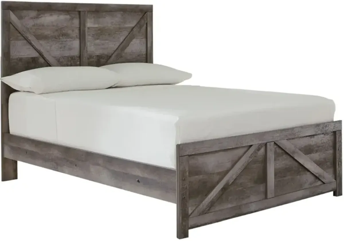Signature Design by AshleyÂ® 4 Piece Wynnlow Rustic Gray Full Panel Bedroom Set