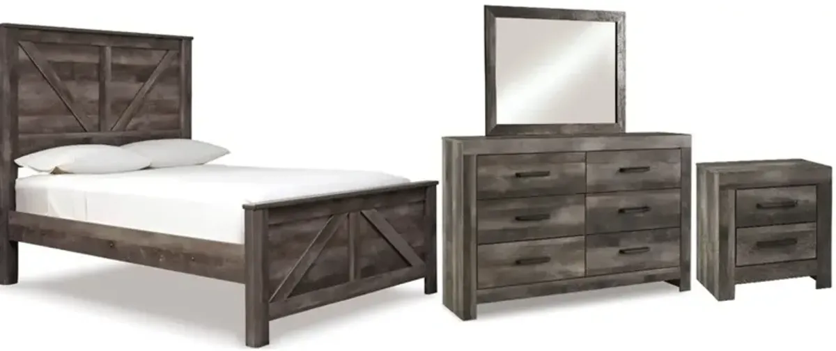 Signature Design by AshleyÂ® Wynnlow 4-Piece Gray King Panel Bed Set