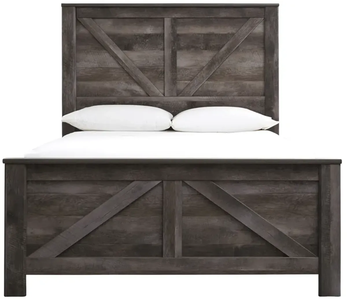 Signature Design by AshleyÂ® Wynnlow Gray Queen Crossbuck Panel Bed