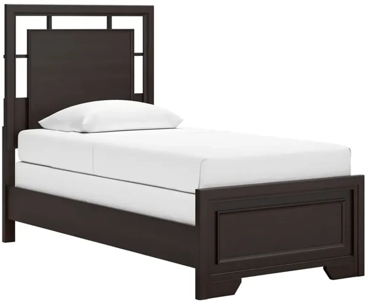 Signature Design by AshleyÂ® Covetown 3-Piece Dark Brown Twin Panel Bedroom Set