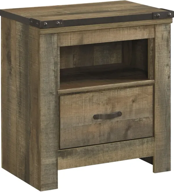 Signature Design by AshleyÂ® Trinell Rustic Brown Nightstand