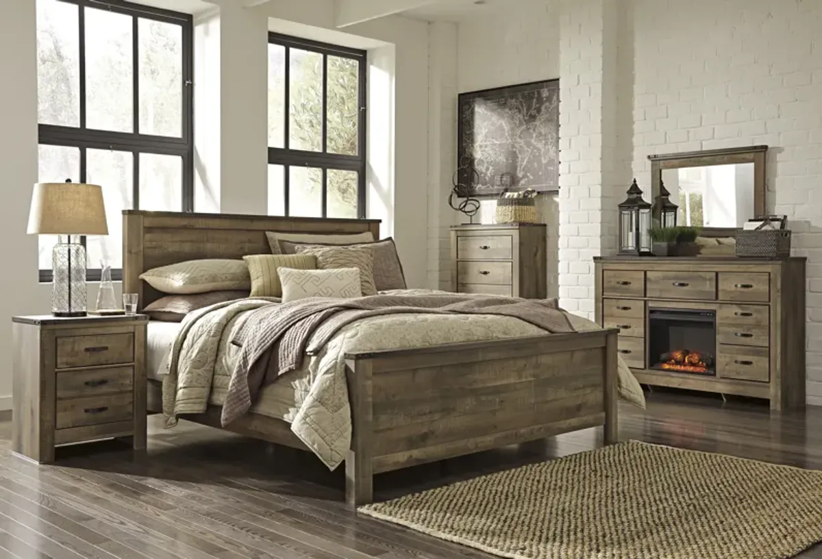 Signature Design by AshleyÂ® Trinell Brown Queen Panel Bed