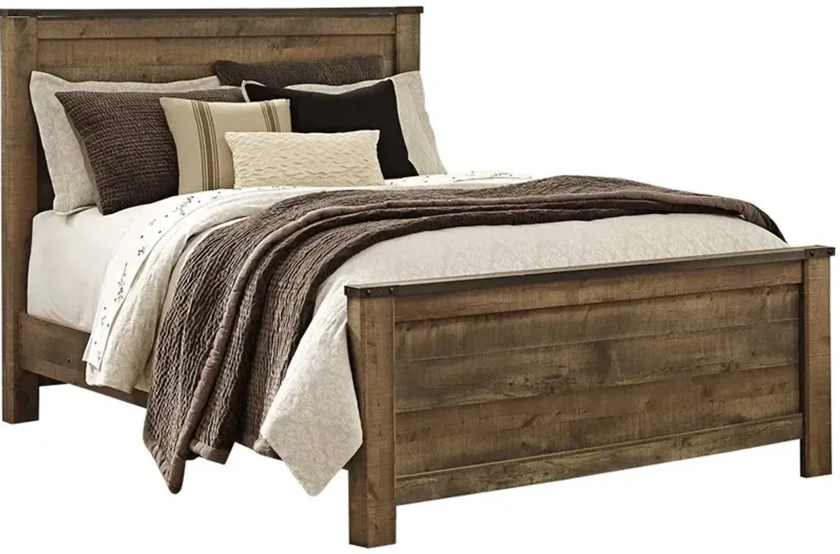 Signature Design by AshleyÂ® Trinell 3-Piece Brown Queen Panel Bed Set
