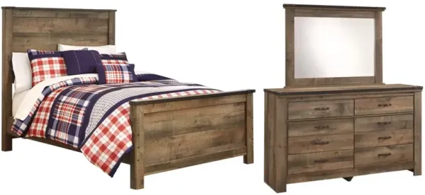 Signature Design by AshleyÂ® Trinell 3-Piece Brown Full Panel Bed Set