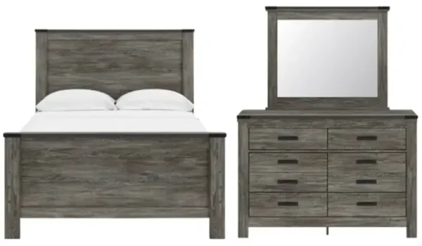 Signature Design by AshleyÂ® Frandern 3-Piece Black/Gray Twin Panel Bedroom Set