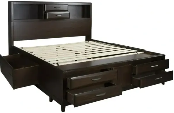BenchcraftÂ® Vanmore Dark Brown King Storage Panel Bed