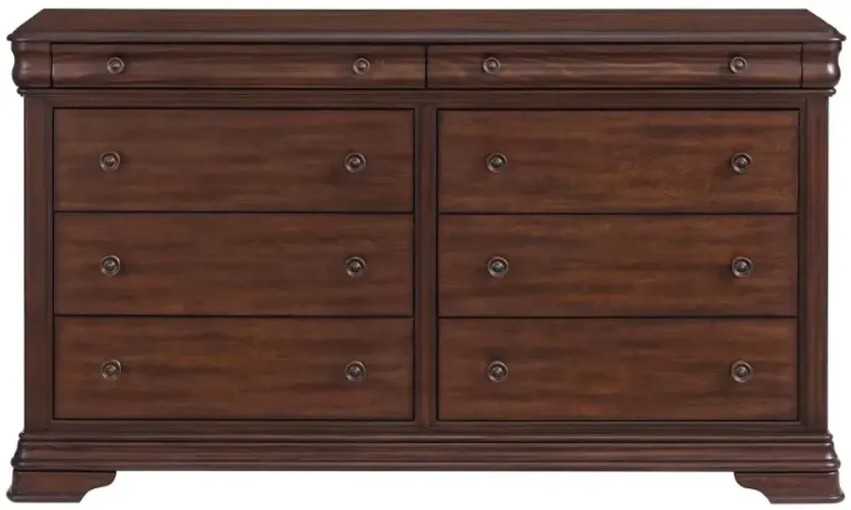 Elements International Phillipe Cherry 8-Drawer Dresser