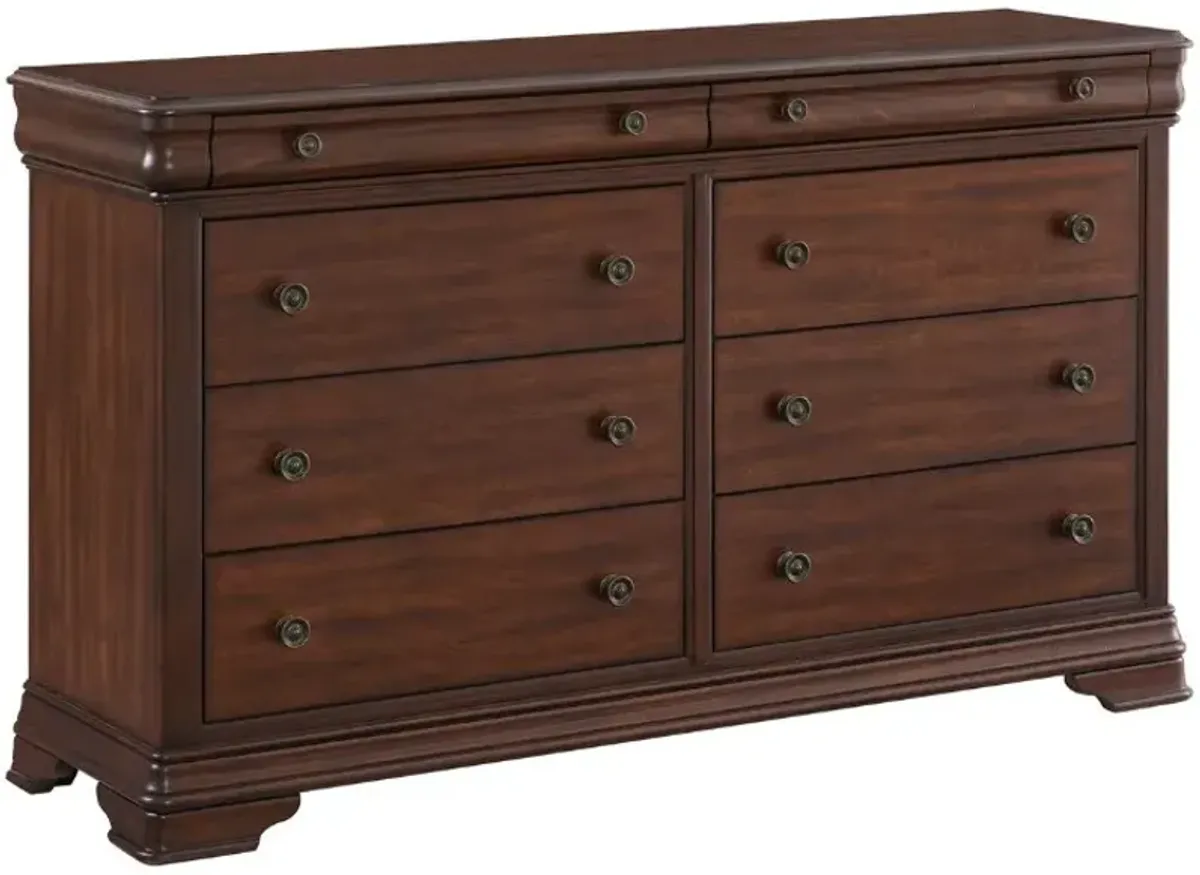 Elements International Phillipe Cherry 8-Drawer Dresser