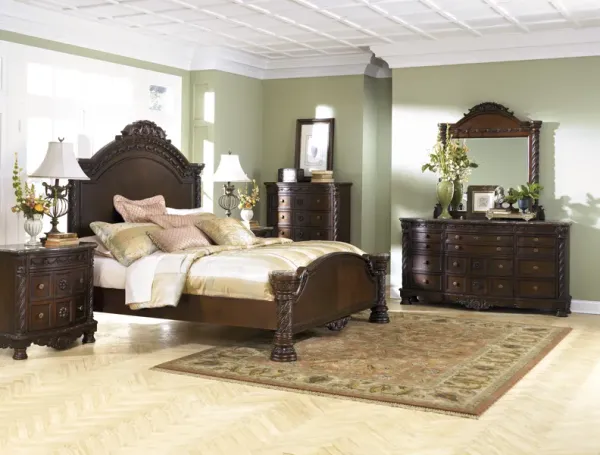 MillenniumÂ® by AshleyÂ® North Shore 4-Piece Dark Brown King Bedroom Set