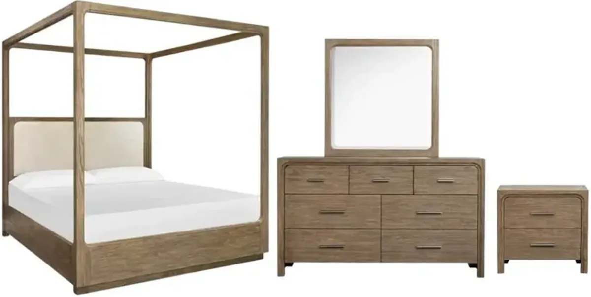 Magnussen HomeÂ® Westbourne 4-Piece Dark Umber King Poster Bedroom Set