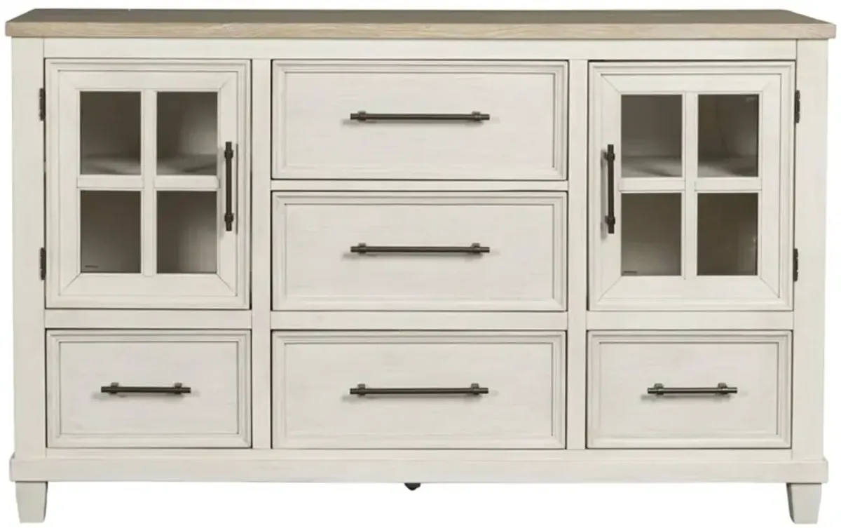 BenchcraftÂ® Shaybrock Antique White/Brown Dresser