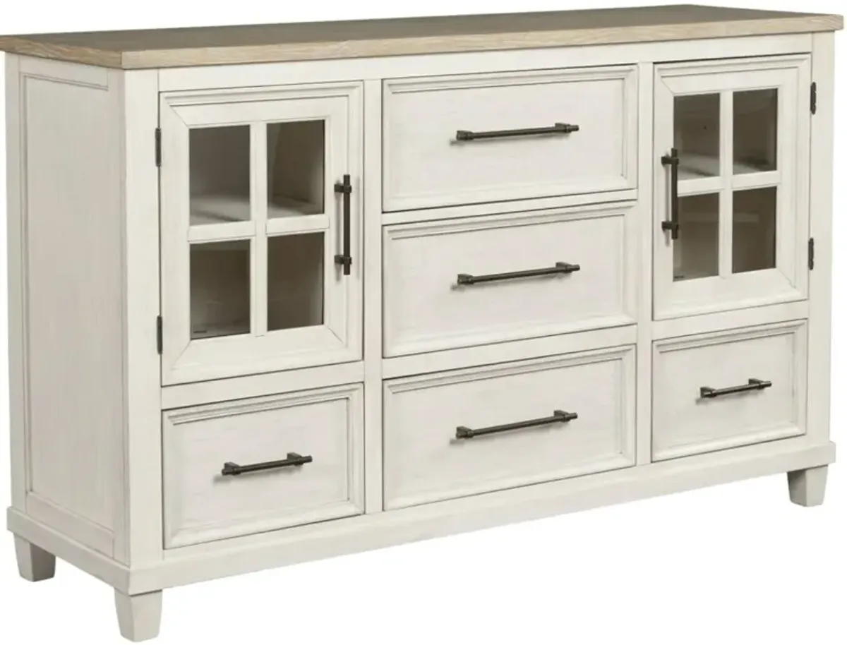 BenchcraftÂ® Shaybrock Antique White/Brown Dresser