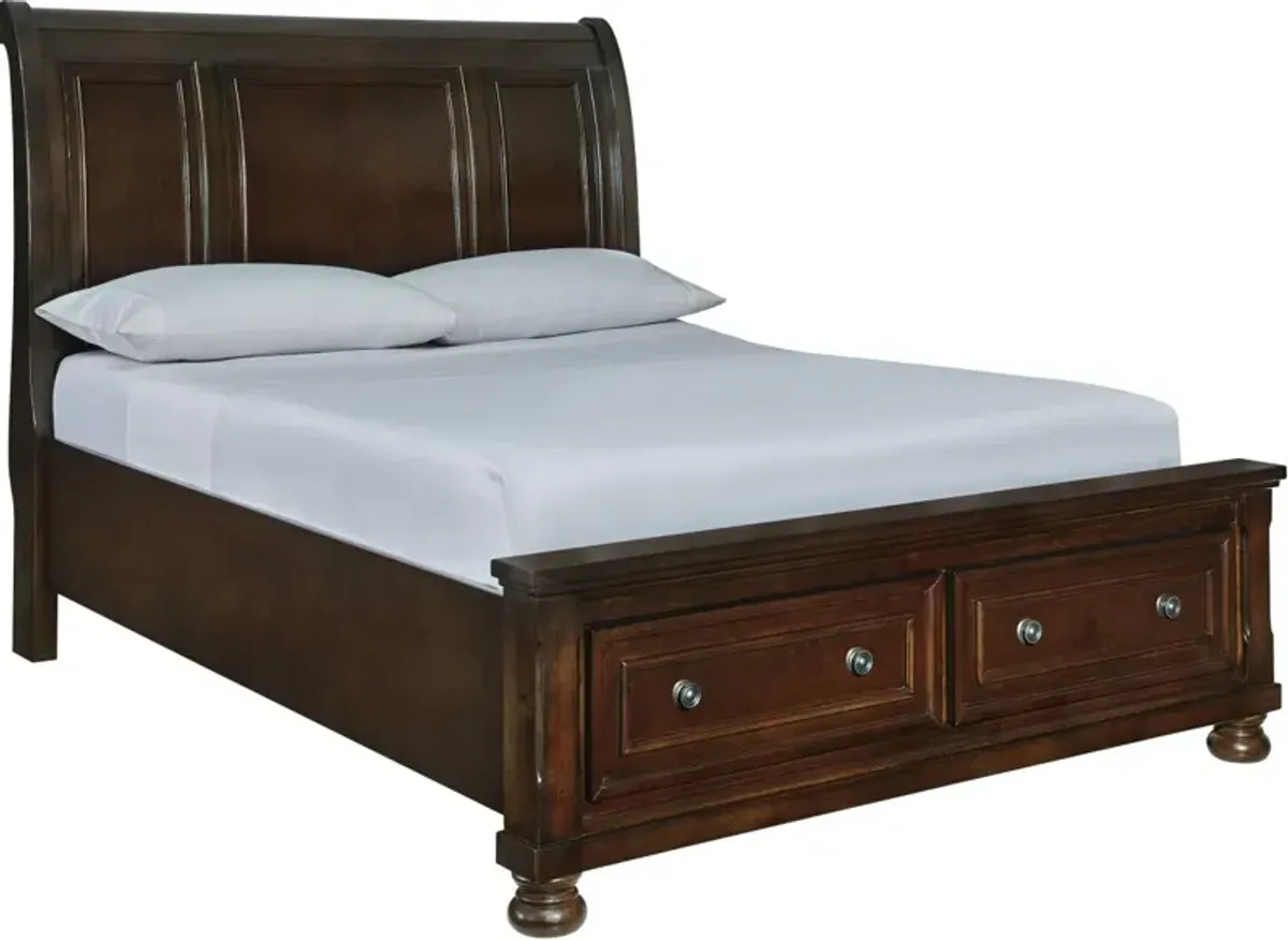 MillenniumÂ® by AshleyÂ® Porter Rustic Brown Queen Sleigh Storage Bed