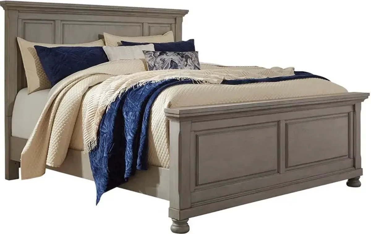 Signature Design by AshleyÂ® Lettner Light Gray Queen Panel Bed