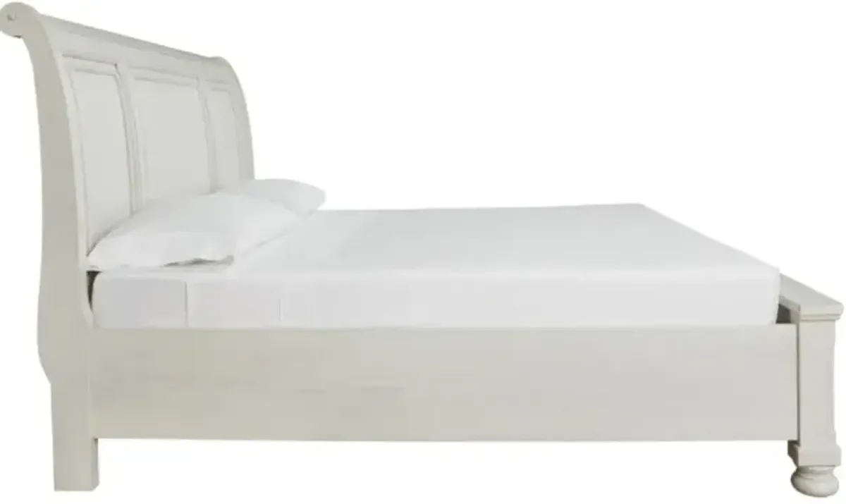 Signature Design by AshleyÂ® Robbinsdale Antique White Queen Sleigh Storage Bed