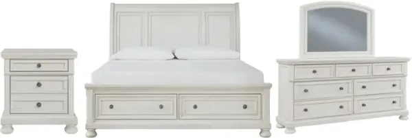 Signature Design by AshleyÂ® Robbinsdale 4-Piece Antique White Queen Bedroom Set