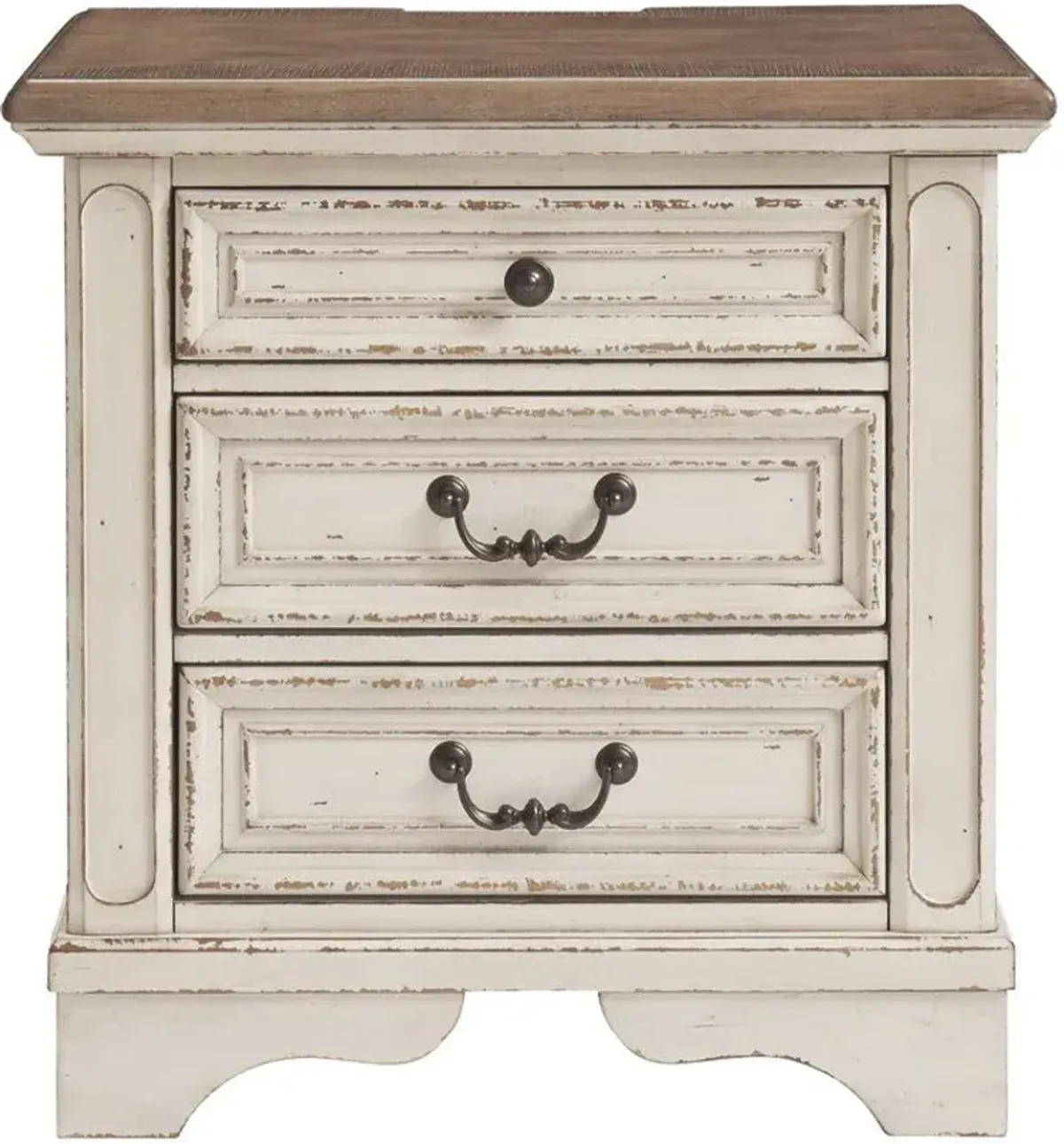 Signature Design by AshleyÂ® Realyn Two-Tone 3-Drawer Nightstand