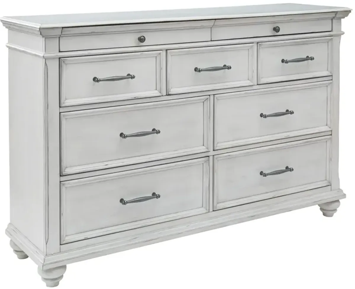 BenchcraftÂ® Kanwyn Whitewash Dresser