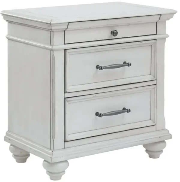 BenchcraftÂ® Kanwyn Whitewash Nightstand