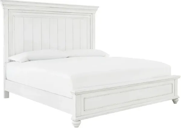 BenchcraftÂ® Kanwyn Whitewash King Panel Bed