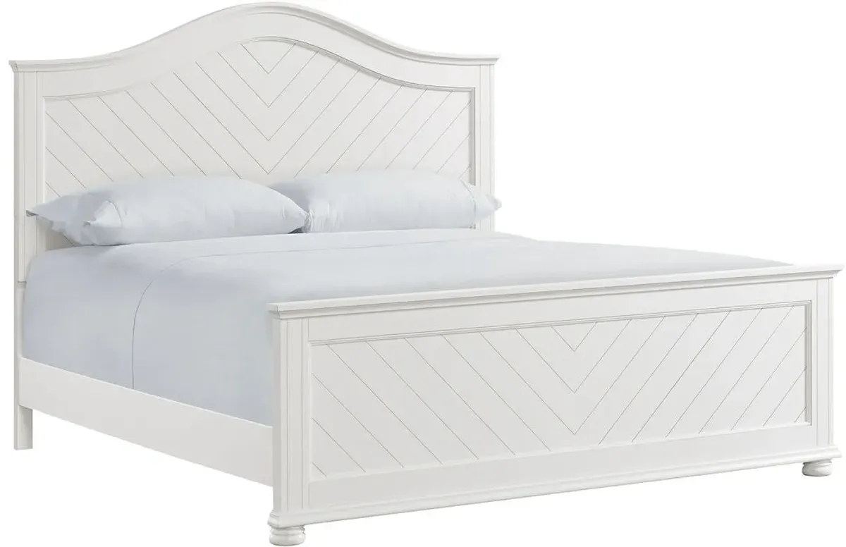 Elements International Kona White King Bed