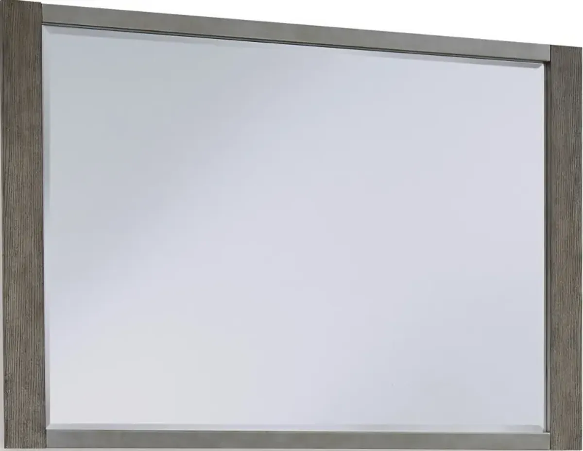 BenchcraftÂ® Anibecca Weathered Gray Bedroom Mirror