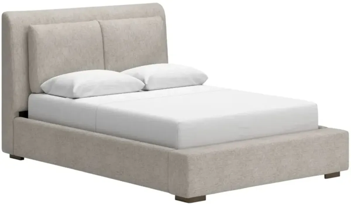 Signature Design by AshleyÂ® Cabalynn Light Brown Queen Upholstered Panel Bed