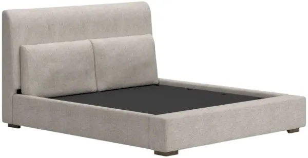 Signature Design by AshleyÂ® Cabalynn Light Brown King Upholstered Panel Bed