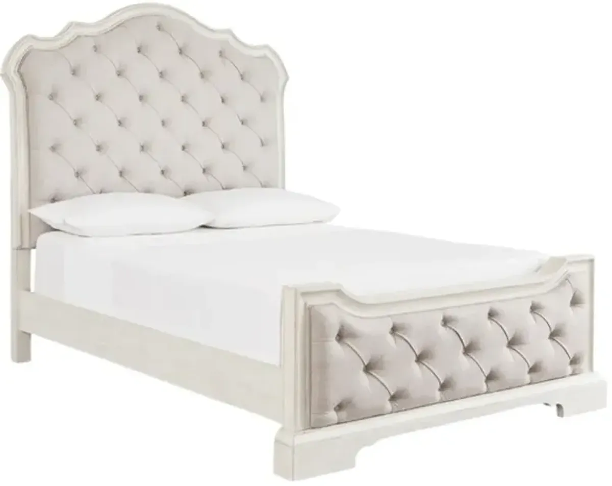 Signature Design by AshleyÂ® Arlendyne Antique White Queen Upholstered Panel Bed