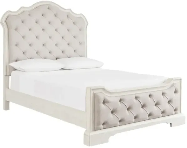 Signature Design by AshleyÂ® Arlendyne Antique White Queen Upholstered Panel Bed
