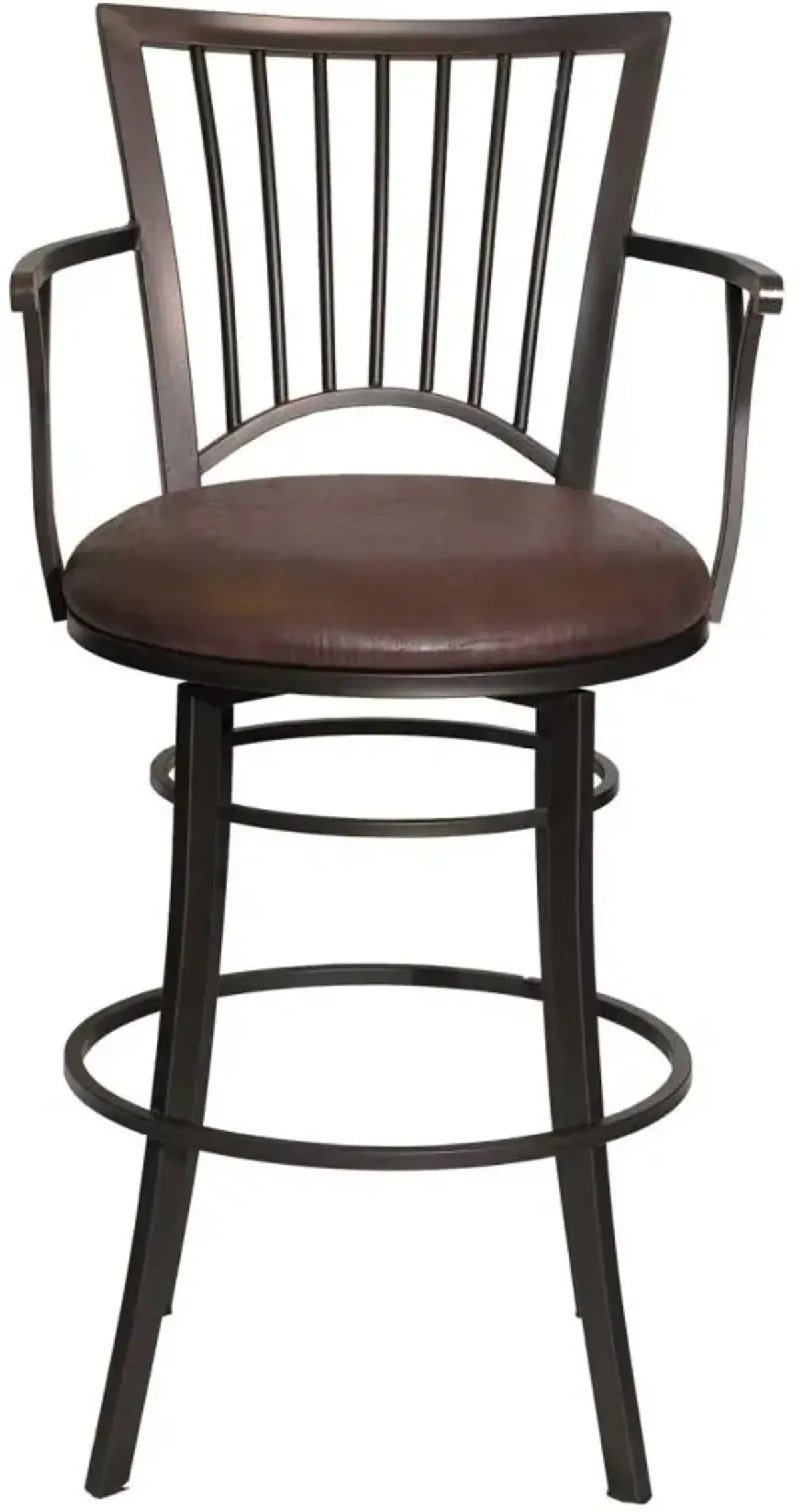 Steve Silver Co. Bayview Gunmetal Swivel Bar Stool