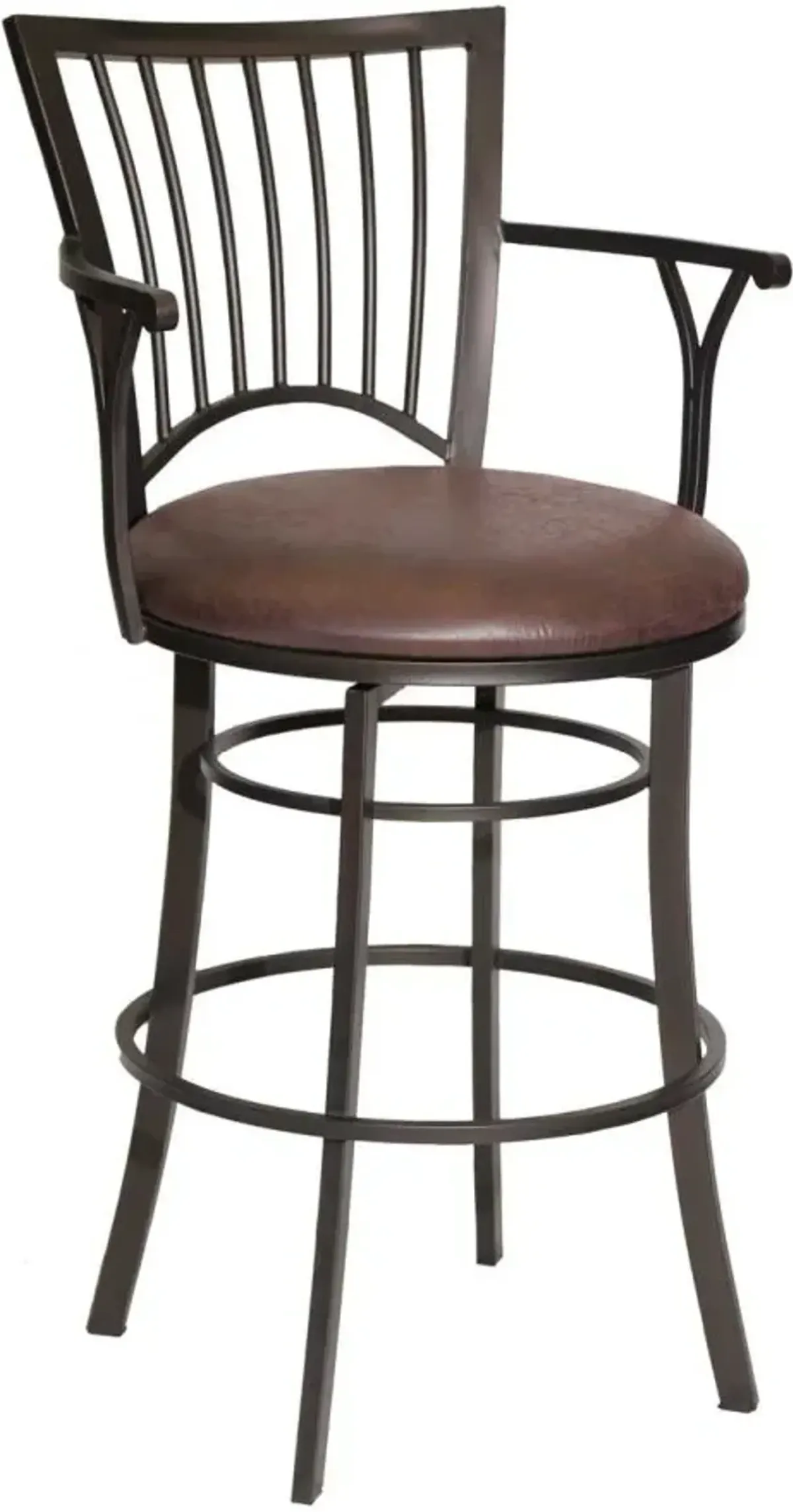 Steve Silver Co. Bayview Gunmetal Swivel Counter Stool