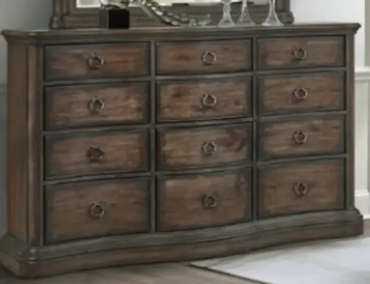 Avalon Furniture English Oak 12-Drawer Dresser