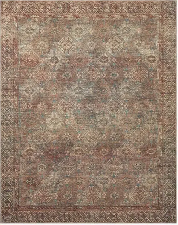 LoloiÂ® Rugs Billie Aqua/Rust 5'x8' Area Rug