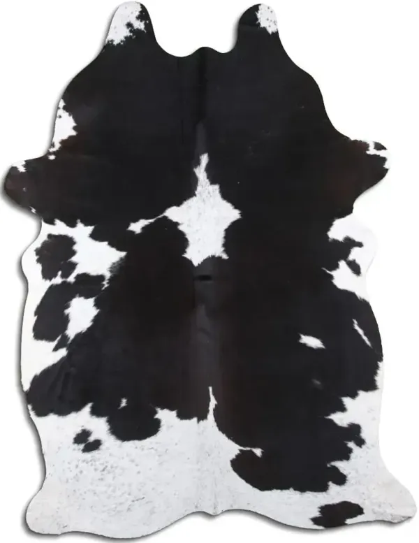 BS TradingÂ® Natural Black/White Medium Cowhide Throw Rug