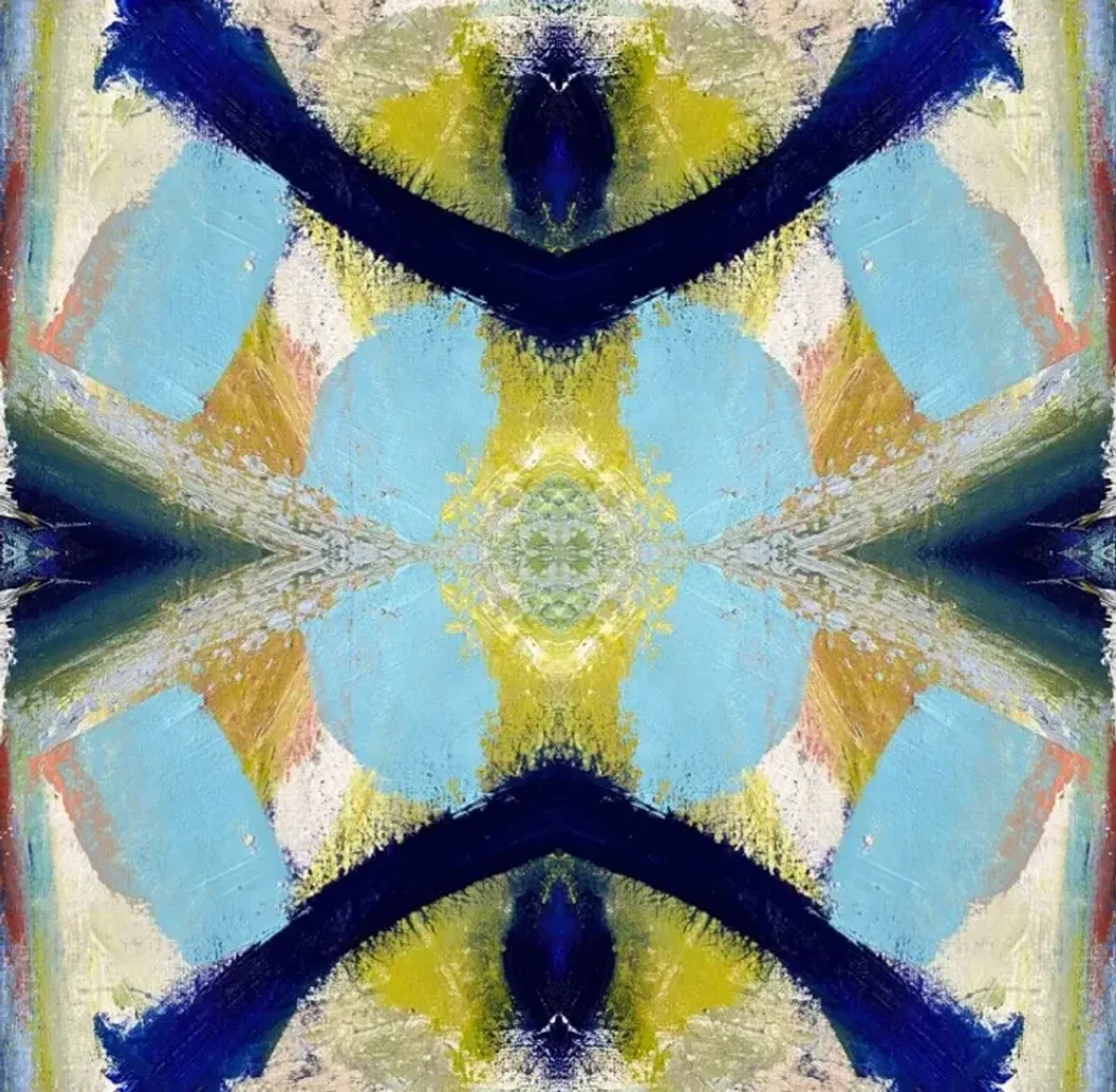 Windy O'Connor Blue Lotus Decorative Pillow