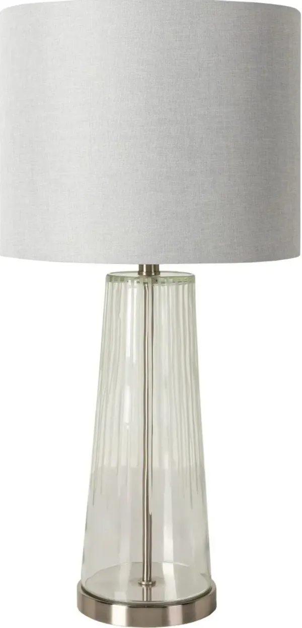 Surya Blawnox Brushed Steel/Gray Lamp