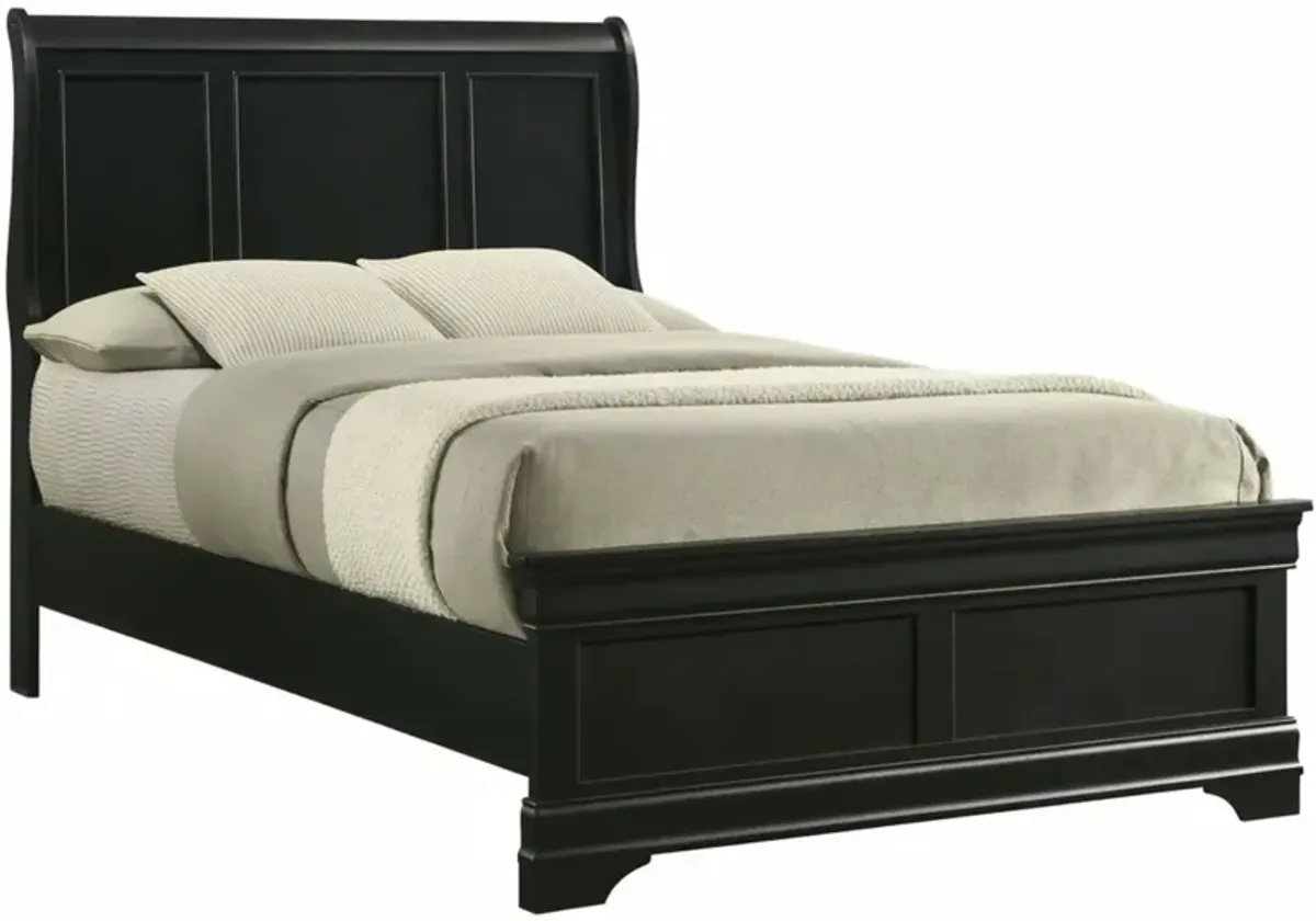 Lifestyle 0393A Antique Black Twin Panel Bed