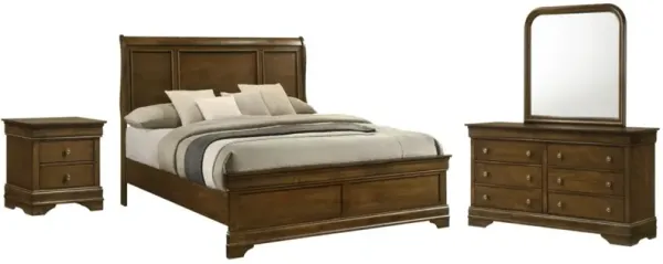 Lifestyle 0394A 4-Piece Toffee Queen Bedroom Set