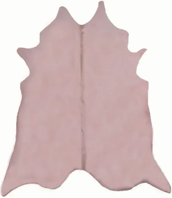 BS TradingÂ® Blush Dyed Cowhide Throw Rug