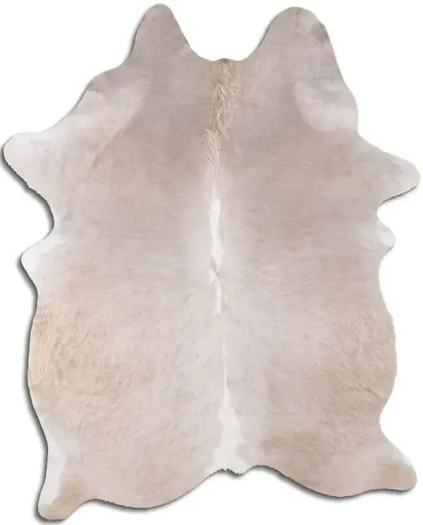 BS TradingÂ® Natural Champagne Medium Cowhide Throw Rug