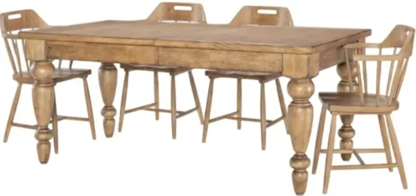 Legacy Classic Vintage Market 5-Piece Barnwood Oak Dining Set