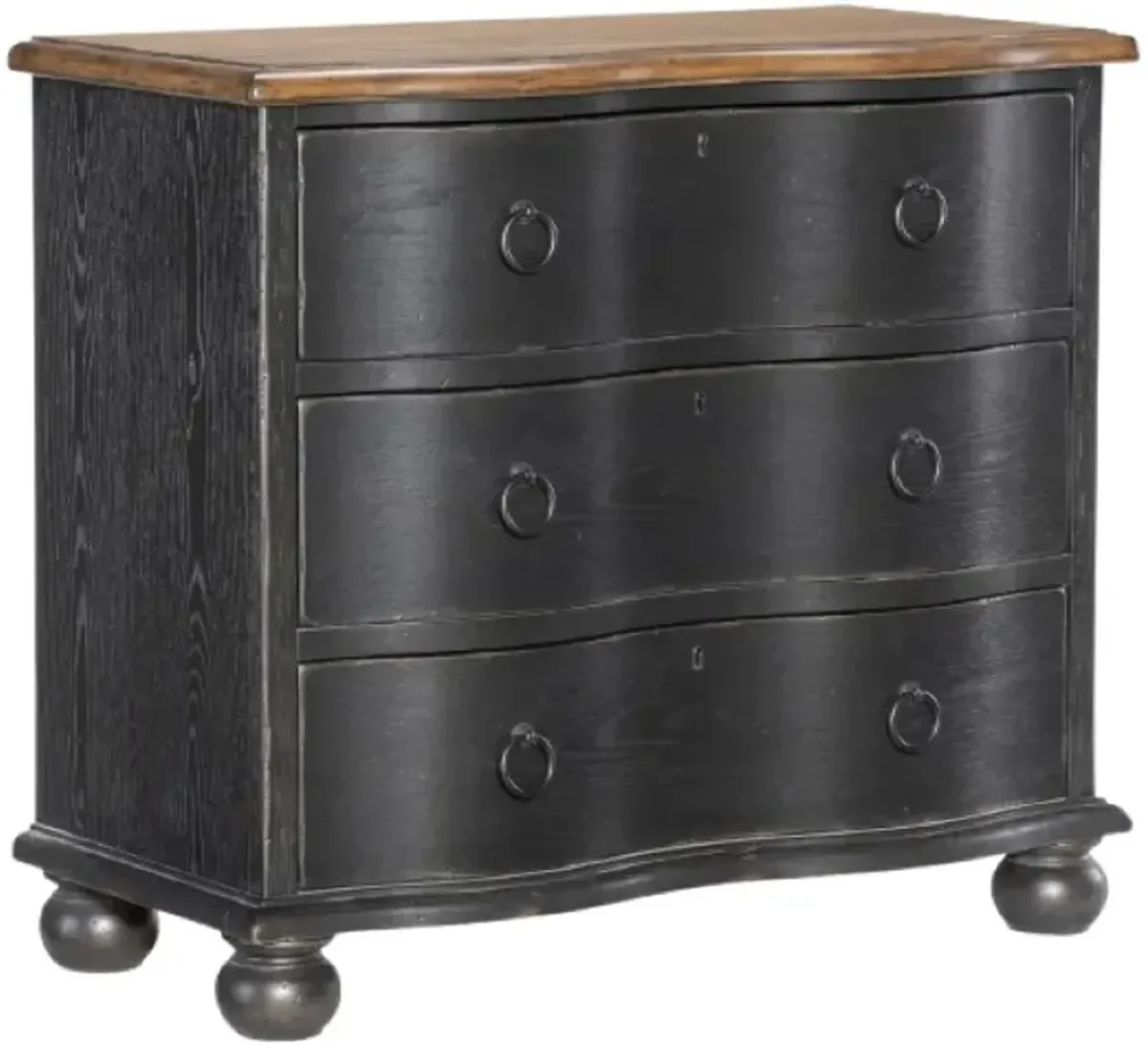 Legacy Classic Vintage Market Barnwood Oak/Kettle Black 3-Drawer Chest