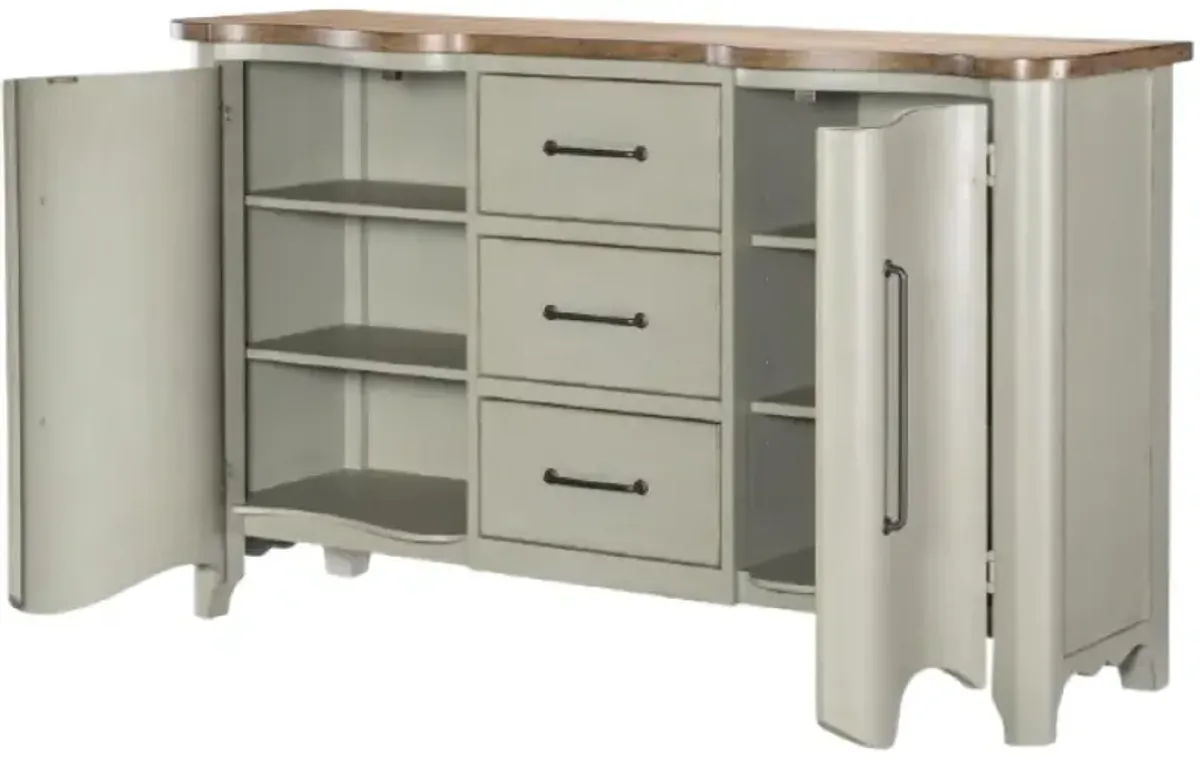 Legacy Classic Vintage Market Barnwood Oak/Northern Moss 2-Door Chest