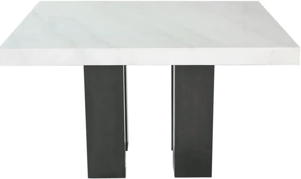 Steve Silver Co. Camila 70" White Marble Top Counter Height Table